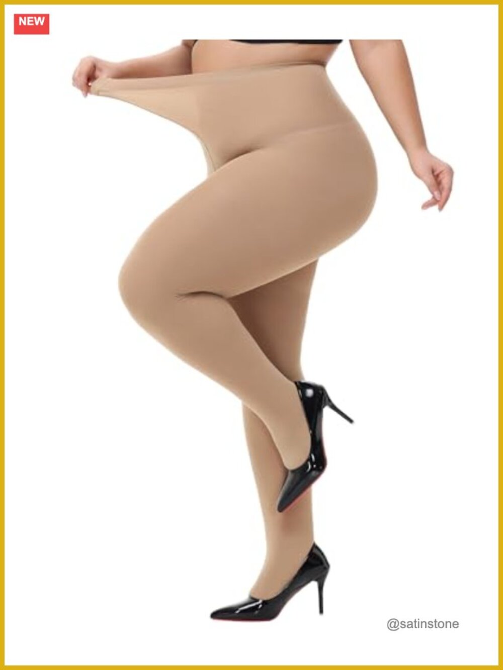 Plus Size Tights Women 80D Semi Opaque Pantyhose Stretchable Stockings 1XL-4XL